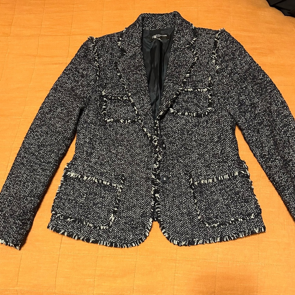 Jones New York Collection Women's Indigo Tweed Jacket - Picture 2 of 8